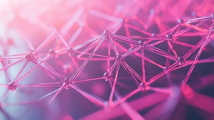 Colorful 3d Render of Interconnected Atoms With Soft Glowing Bokeh Background Emphasis Health and Molecular Technology Clean Visual