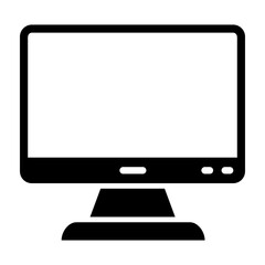 Desktop Computer  Vector Glyph Icon Design