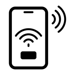 NFC Chip  Vector Glyph Icon Design