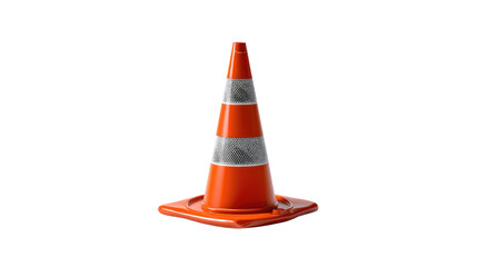 Orange Safety Cone: A striking orange safety cone stands tall, its vibrant color and reflective stripes ensuring visibility in any environment. It's a symbol of caution.