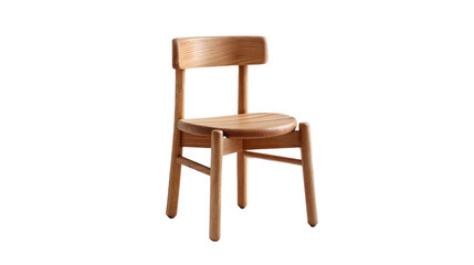 Elegant Wooden Chair: A beautifully crafted, light-wood chair with a simple yet elegant design. Its minimalist form, with a smooth backrest and seat.
