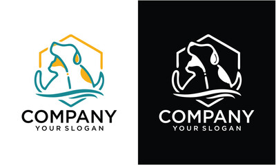 Creative Pet store, shop, hotel or hospital logo. Pet related label badge vector illustration. 