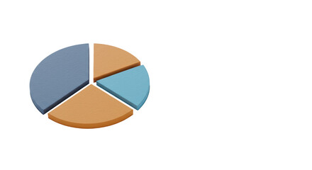 Isolated Pie Chart with Colorful Slices Data Analysis