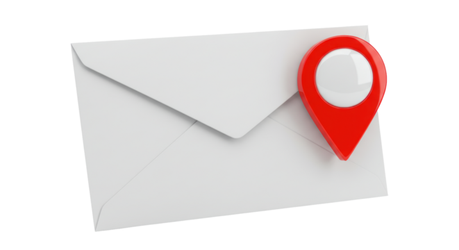 Isolated Envelope with Location Pin Notification