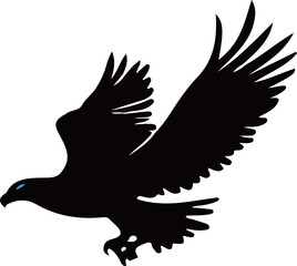 Obraz premium Monochrome Flying Eagle Illustration