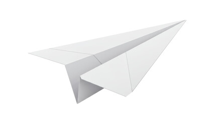 Isolated White Paper Airplane