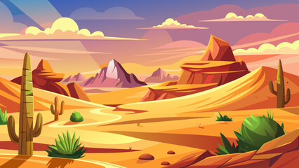 landscape with hills and mountains