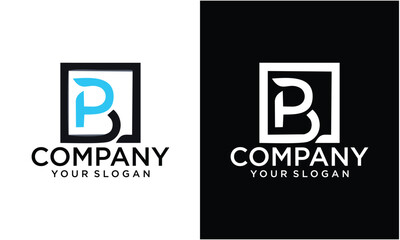 Creative BP, PB Letter Initial Logo Design Template Vector Illustration	