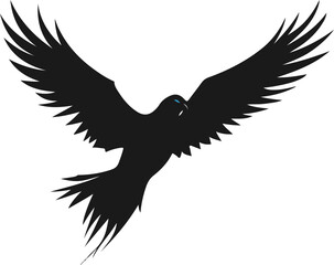 Obraz premium Black and White Dove in Flight