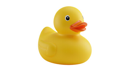 Isolated Classic Yellow Rubber Duck Toy