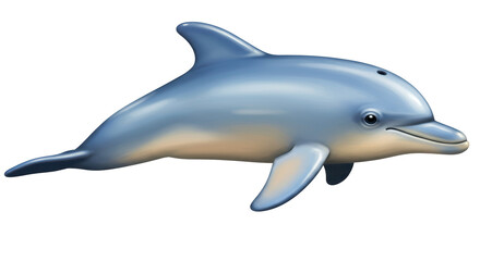 Isolated Gray Dolphin Marine Mammal