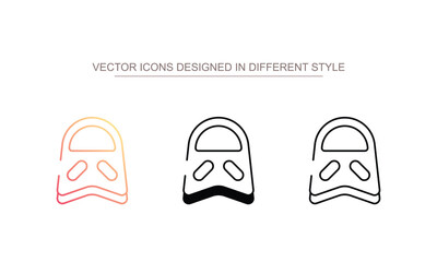 Pool Kickboard icon design with white background stock illustration