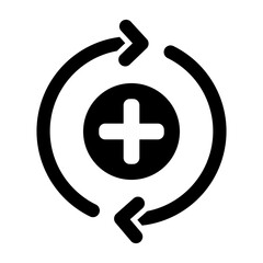 Health Recovery  Vector Glyph Icon Design
