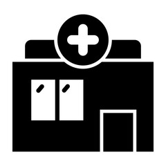 Clinic  Vector Glyph Icon Design