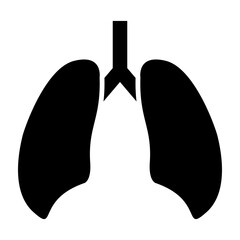 Lungs  Vector Glyph Icon Design