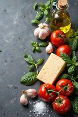 fresh ingredients for italian pasta