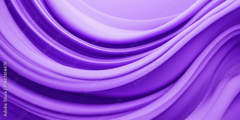 Aufkleber abstract flowing purple wavy background rendered in 3d illustrating a dynamic and elegant design