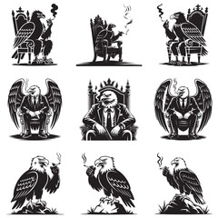 Dynamic Bird Vector Set with Flying, Perching, and Standing Poses in Bold Styles A stunning collection of birds in energetic poses, ideal for creating impactful wildlife and nature designs .Thank You.