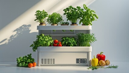 Photorealistic image of a magnetic fridge notepad in a modern studio setting