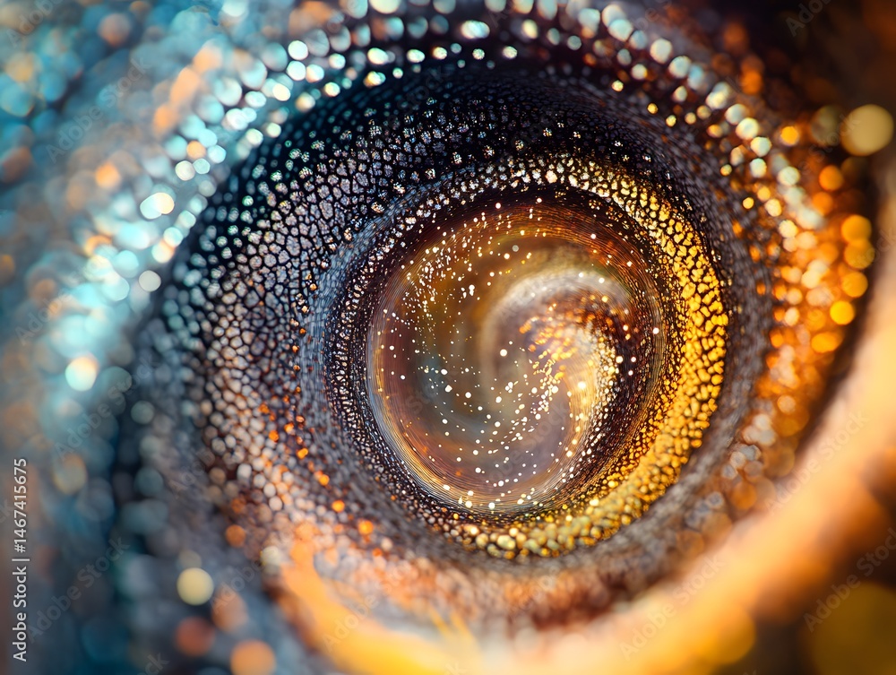 Poster enigmatic cosmic vortex with a mesmerizing play of light and textural depth