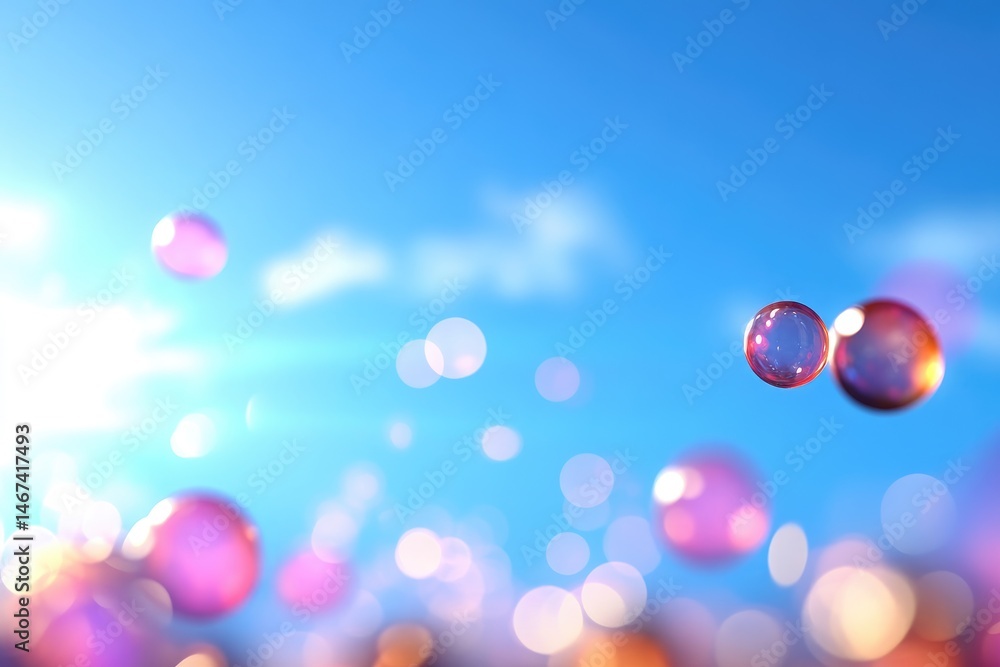 Poster abstract bokeh orbs sky background gradient sunlight glow