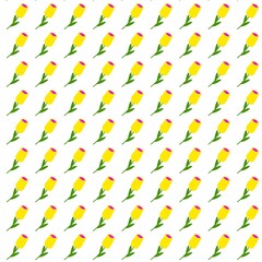 Yellow flower seamless pattern on white background 