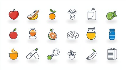 A diverse selection of nutritious colorful fruits and vegetables arranged in a visually appealing display promoting a balanced and wholesome diet