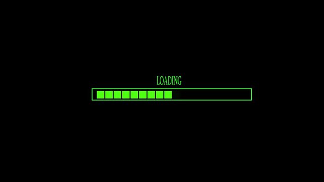 A dynamic loding animation, and glowing neon processing animation . on a black background.and creating a stunning 4k video.