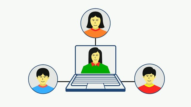 Online learning class animation