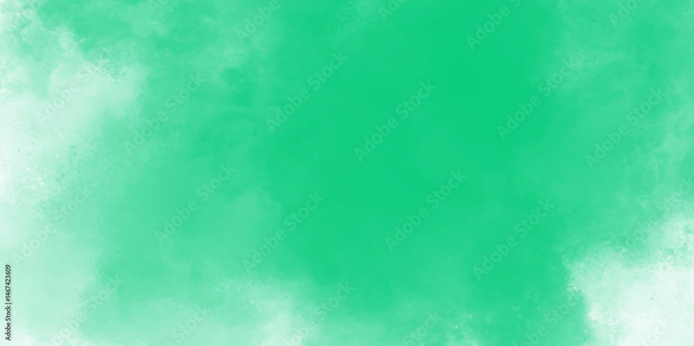 Aufkleber light green water color texture background. abstract watercolor clouds pattern in green tones. sprin