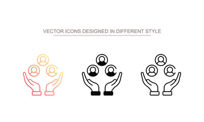 Inclusive icon design with white background stock illustration