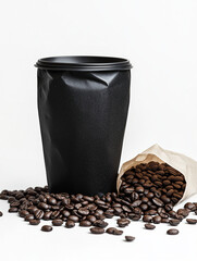 coffee beans in a cup