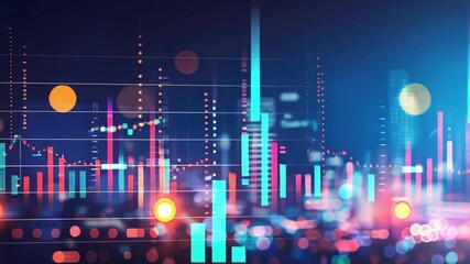 stock market economic graph with diagrams business 4K Videos - Powered by Adobe