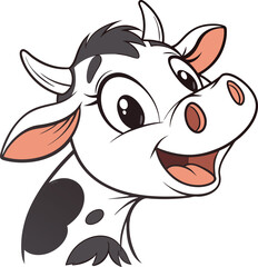 Obraz premium funny cow cartoon