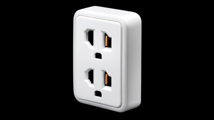 Closeup of a standard white electrical wall outlet, reliable power source for modern homes