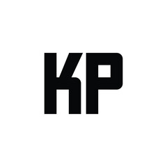 KP monogram logo design letter text name symbol monochrome logotype alphabet character simple logo