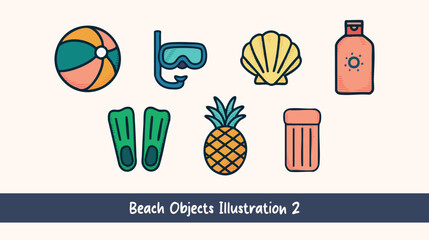 Beach Objects Illustration 2