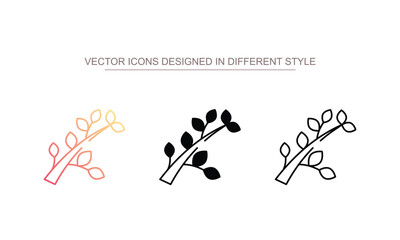 Branch icon design with white background stock illustration