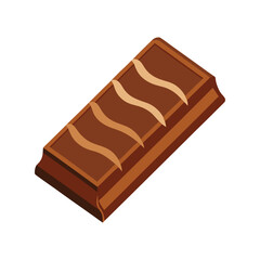 Chocolate bar vector illustration. Sweet, dessert, cocoa, snack, candy, food, treat, confectionery, sugary, delicious.


