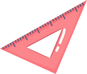 Pink triangle ruler illustration