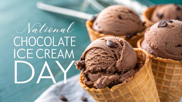 Indulge in rich chocolate ice cream cones this National Chocolate Ice Cream Day Sweet creamy treat