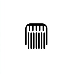 Simple black chime icon, isolated on white