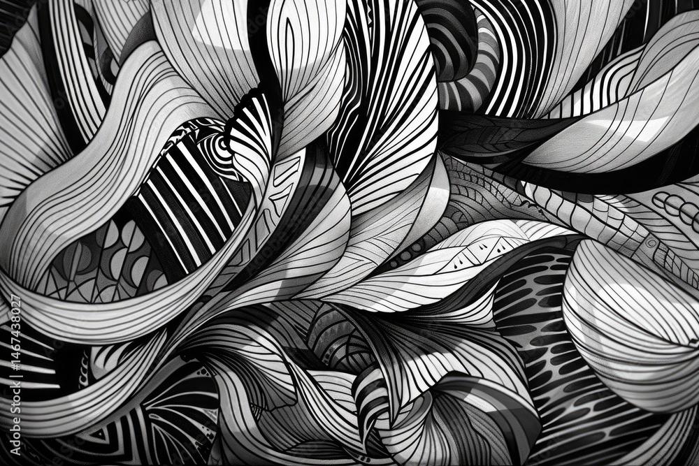 Poster abstract monochrome color design flow express mysterious texture. seamless surface of nature pattern