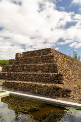 Stepped Stone Pyramid at the Pyramids of Güímar Archaeological Site in Tenerife