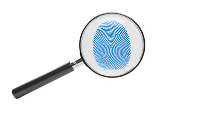 fingerprint magnified biometric security investigation concept person Identification transparent PNG background 