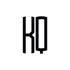 KQ monogram logo design letter text name symbol monochrome logotype alphabet character simple logo