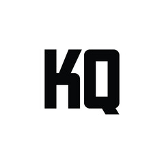 KQ monogram logo design letter text name symbol monochrome logotype alphabet character simple logo