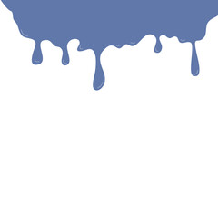 Fluid splatter with glossy surface and droplets scattered around. Smooth abstract curved liquid blob shape. Modern design element for creative backgrounds or decorative purposes