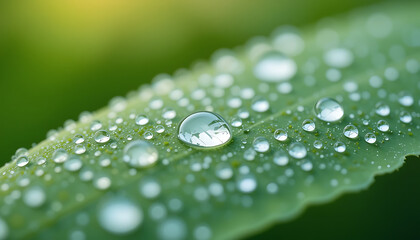 Leaf with Water Droplets