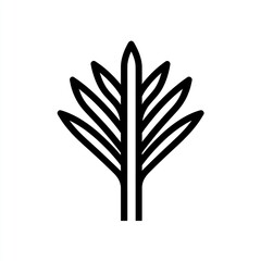 Tropical plant, leaves, illustration, white background, design